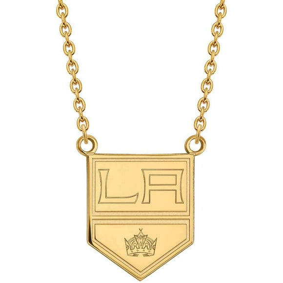 Solid 925 Sterling Silver Official Logo Art Los Angeles Kings Small Enamel Pendant Charm Solid 925 Sterling Silver Official Logo Art Los Angeles Kings Small Enamel Pendant Charm